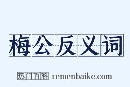 梅公反义词是什么意思的图片